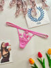 Imagen de Panty Pink Tanga No-Show Detalle de Encaje